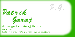 patrik garaj business card